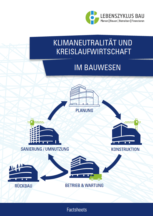 Klimaneutralität und Kreislaufwirtschaft im Bauwesen – 5 Factsheets (2022)