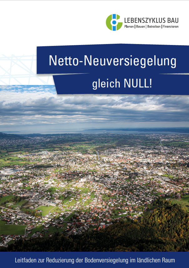 Netto-Neuversiegelung gleich NULL! Leitfaden zur Reduzierung der Bodenversiegelung im ländlichen Raum (2022)